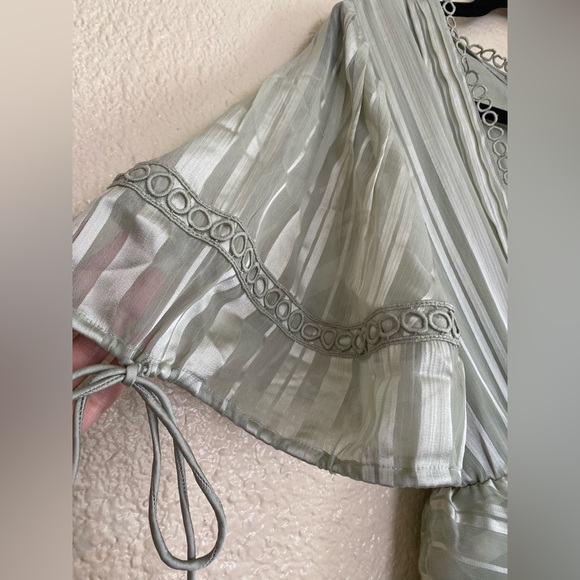 ASOS Design Maternity Sage Satin Green Dress - Picture 4 of 13